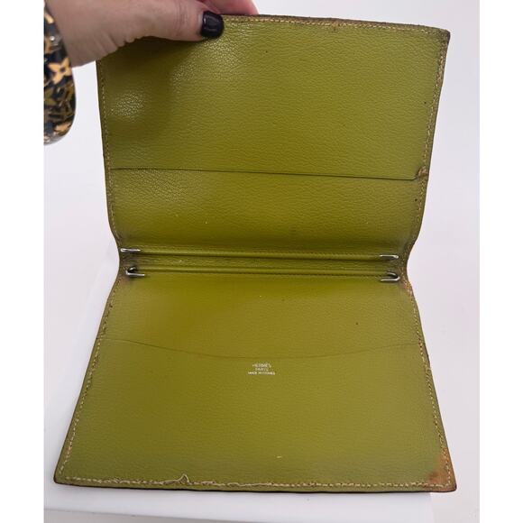 Hermes Lime Green Leather Agenda Cover - Picture 4 of 9
